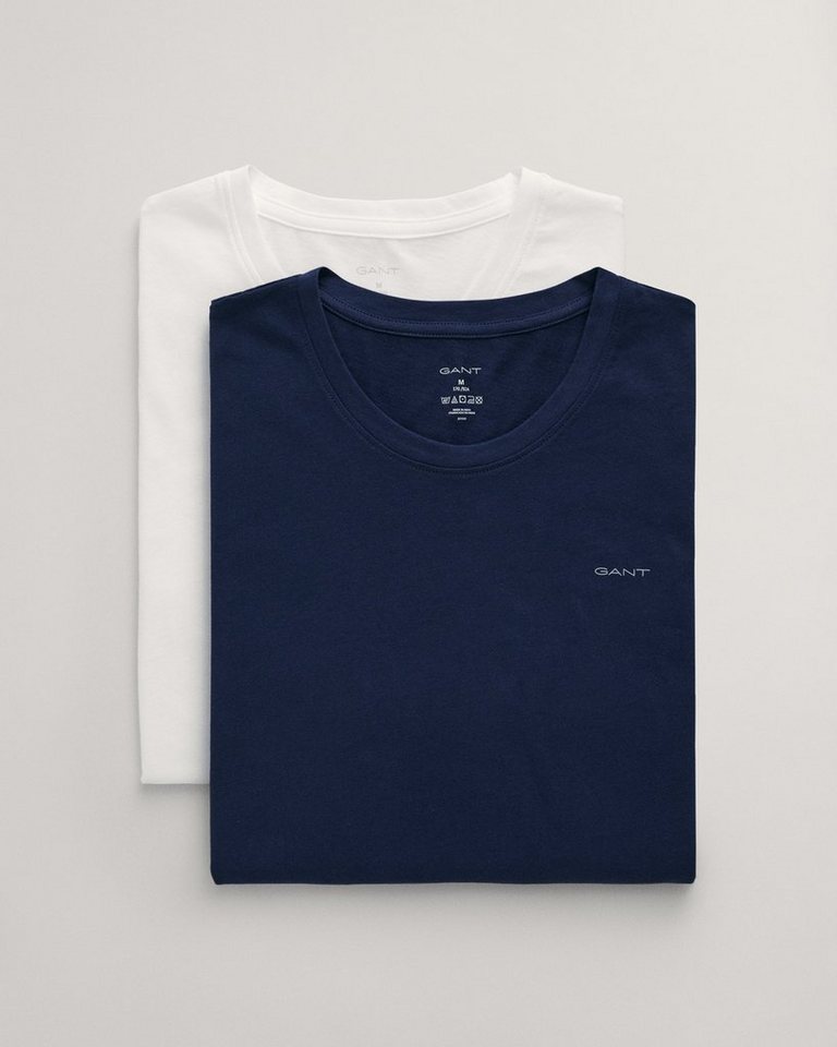 Gant T-Shirt C-NECK T-SHIRT 2-PACK (2-tlg) aus besonders weichem Material von Gant
