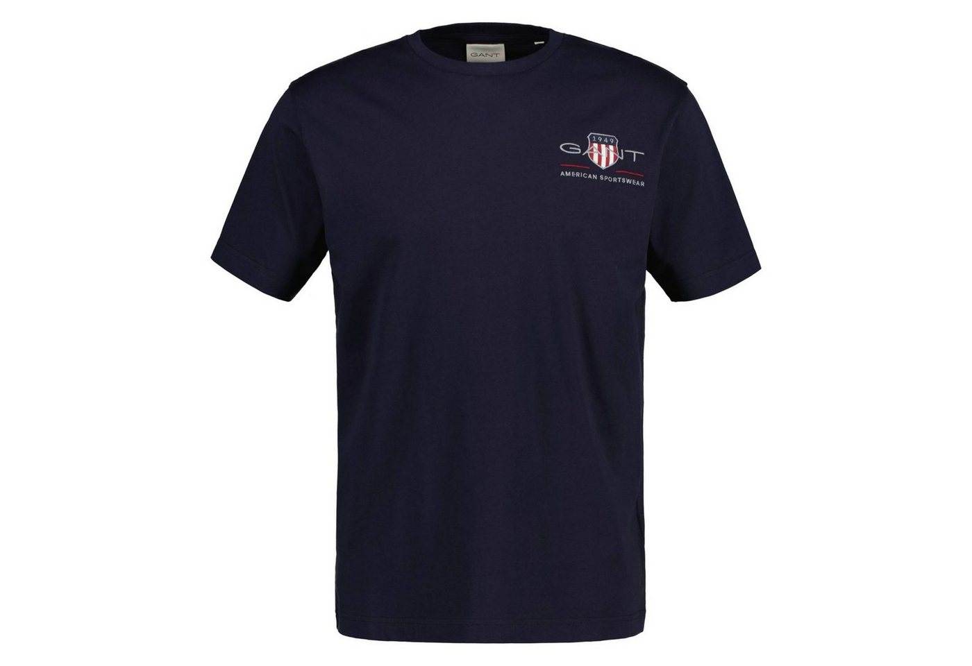 Gant T-Shirt Herren T-Shirt - REG ARCHIVE SHIELD EMB, Rundhals von Gant