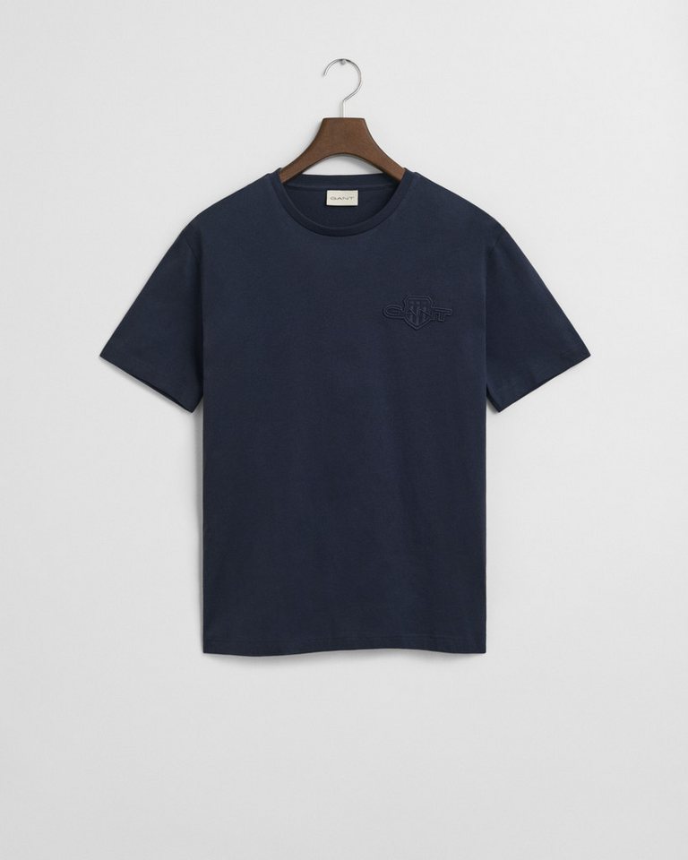 Gant T-Shirt REG TONAL SHIELD SS T-SHIRT Stickerei, Rundhals, regular fit Gant T-Shirt REG TONAL SHIELD SS T-SHIRT Stickerei, Rundhals, regular fit von Gant