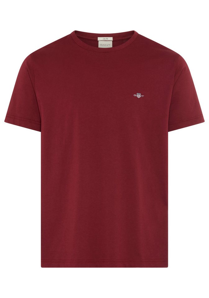 Gant T-Shirt SLIM SHIELD SS T-SHIRT mit Logostickerei auf der Brust von Gant
