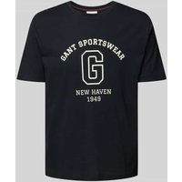 Gant T-Shirt mit Label-Print in Black, Größe XXL Gant T-Shirt mit Label-Print in Black, Größe XXL von Gant
