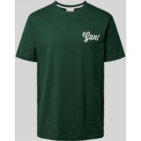 Gant T-Shirt mit Label-Print in Dunkelgruen, Größe M von Gant