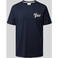 Gant T-Shirt mit Label-Print in Marine, Größe L von Gant