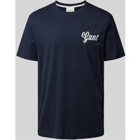 Gant T-Shirt mit Label-Print in Marine, Größe S von Gant