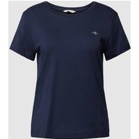 Gant T-Shirt mit Label-Stitching Modell 'SHIELD' in Marine, Größe XXL von Gant