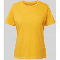 Gant T-Shirt mit Label-Stitching in Apricot, Größe S von Gant