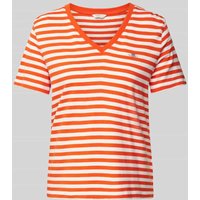 Gant T-Shirt mit Label-Stitching in Koralle, Größe L von Gant