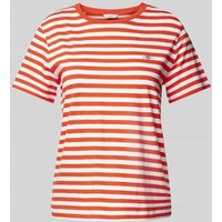 Gant T-Shirt mit Label-Stitching in Koralle, Größe L von Gant