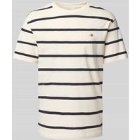 Gant T-Shirt mit Label-Stitching in Offwhite, Größe XXL von Gant
