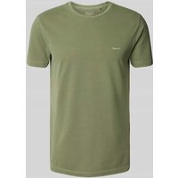 Gant T-Shirt mit Label-Stitching in Schilf, Größe XXL von Gant