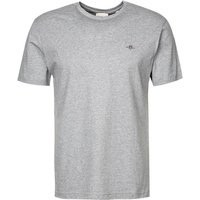 Gant Herren T-Shirt grau Baumwolle von Gant