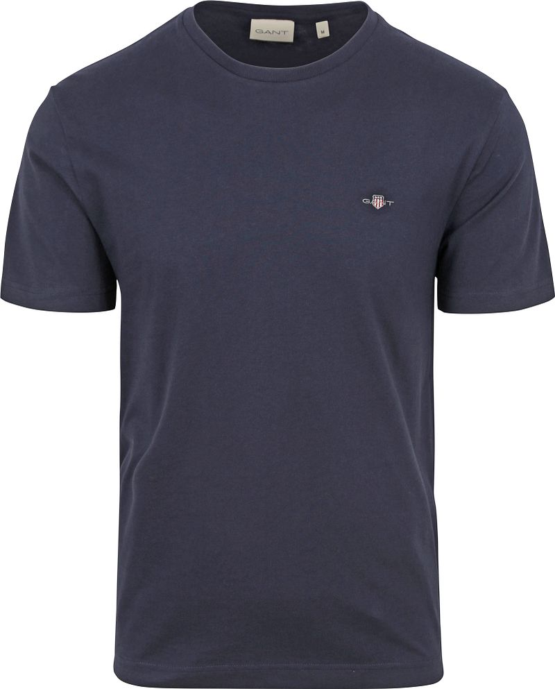 Gant T-shirt Shield Logo Navy - Größe 4XL von Gant