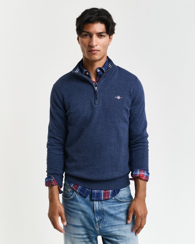 Gant Troyer CLASSIC COTTON HALF ZIP mit gerippten Details Gant Troyer CLASSIC COTTON HALF ZIP mit gerippten Details von Gant