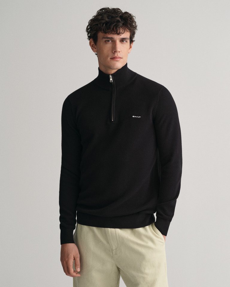 Gant Troyer COTTON PIQUE HALF ZIP mit Piqué-Struktur von Gant