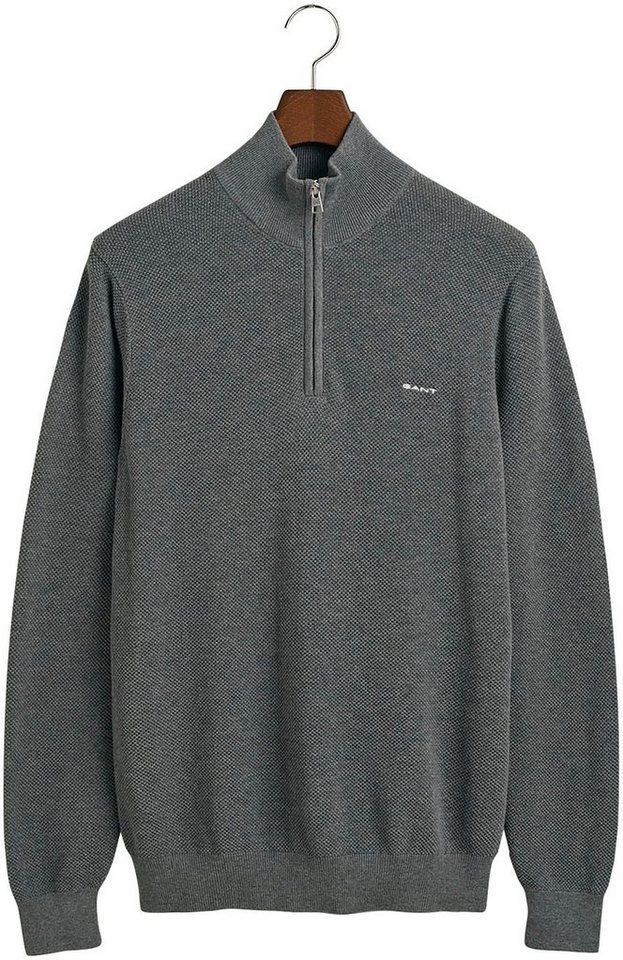 Gant Troyer COTTON PIQUE HALF ZIP mit Piqué-Struktur von Gant