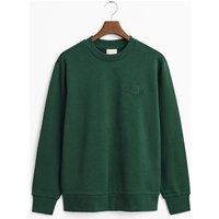 Gant Unifarbens Sweatshirt mit aufgenähtem Logo-Emblem in L von Gant