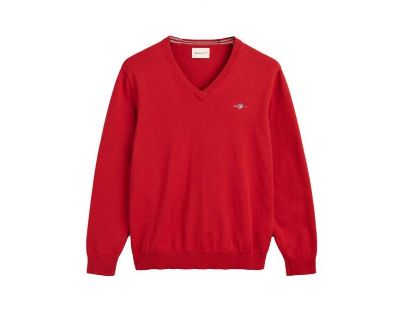 Gant V-Ausschnitt-Pullover 8030562 Gant Herren V-Neck Pullover aus Baumwolle von Gant