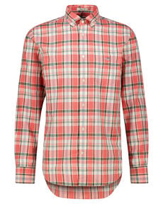 Herren Hemd mit Leinen REG COTTON LINEN CHECK SHIRT Regular Fit Langarm von Gant