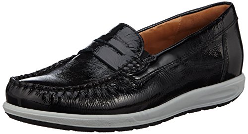 Ganter Damen Grace, Weite G Mokassin, Schwarz (schwarz 0100) von Ganter