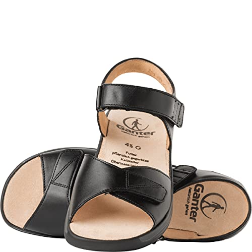 Ganter Damen Monica-g Offene Sandalen mit Keilabsatz, Schwarz, 37.5 EU von Ganter