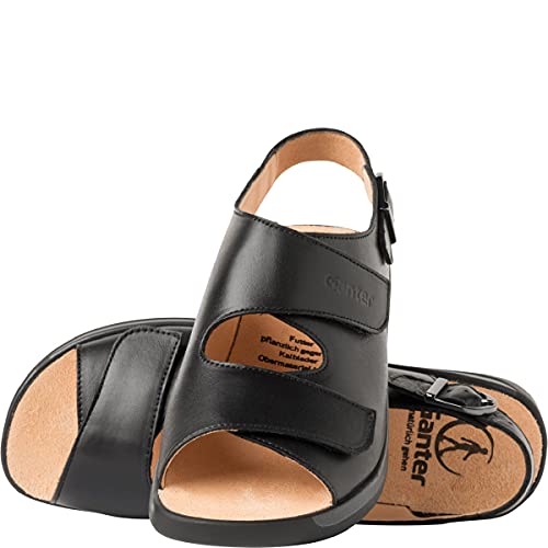 Ganter Damen Monica-g Offene Sandalen mit Keilabsatz, Schwarz, 36 EU von Ganter