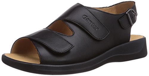 Ganter Damen Monica-g Offene Sandalen mit Keilabsatz, Schwarz (schwarz 0100), 37 EU (4 UK) von Ganter