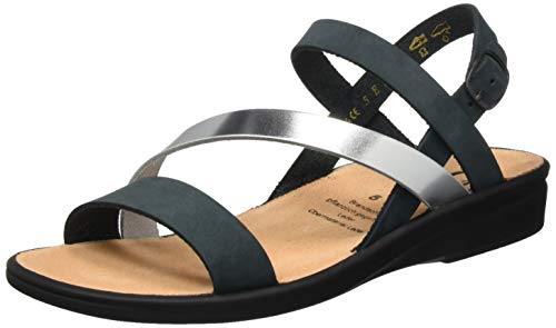 Ganter Damen Sonnica-e Riemchensandalen, Ocean Silber, 37.5 EU Schmal von Ganter