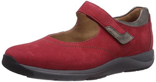 Ganter GIANNA, Weite G, Damen Geschlossene Ballerinas, Rot (rot / metall 4065), 42 EU (8 Damen UK) von Ganter