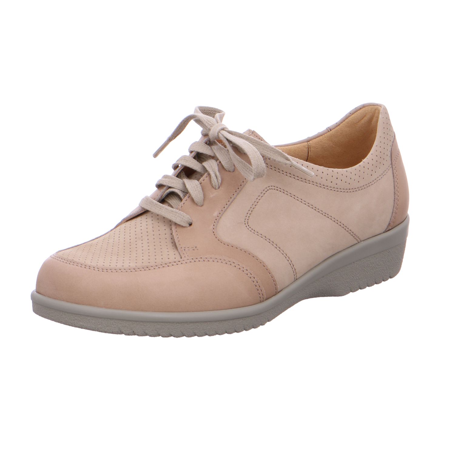 female Komfort Schnürer beige Inge 38 von Ganter