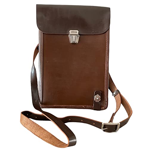 Sowjetische Russische Armee UDSSR Militär Echtleder Offizier Tablethülle Umhängetasche Dunkelbraun Sowjetische Russische Armee UDSSR Militär Echtleder Offizier Tablethülle Umhängetasche Dunkelbraun von Ganwear