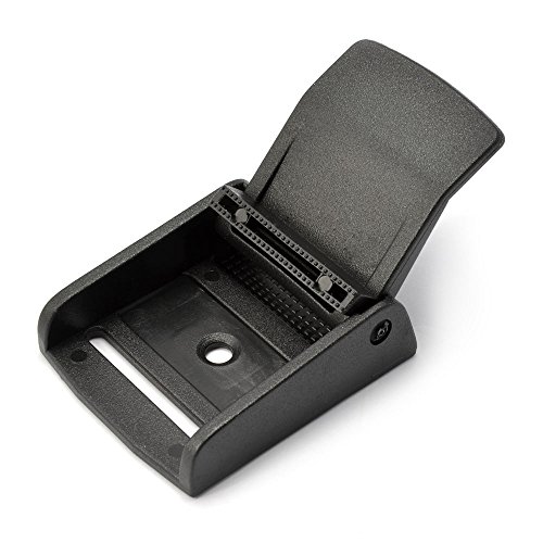 Ganzoo 2er SET Justierschnalle/Gürtelschnalle aus Kunststoff, Schlitz 35mm x 3mm, Farbe: Schwarz - Marke von Ganzoo