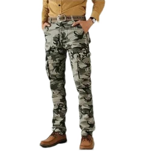 GaoLeAve Herren Cargohose Baumwolle Camouflage Jogger Männliche Camouflage Herrenhose Taschen für Mann HH-8831 36 von GaoLeAve