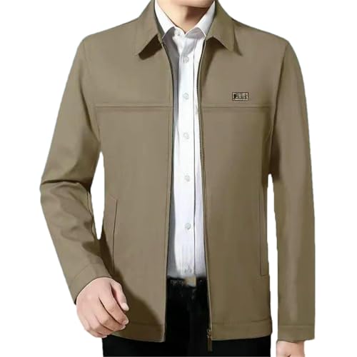 GaoLeAve Herren Einfarbige Business Slim Fit Oberbekleidung Reißverschluss Frühling Dünne Jacke Kleidung Khaki9 07 L GaoLeAve Herren Einfarbige Business Slim Fit Oberbekleidung Reißverschluss Frühling Dünne Jacke Kleidung Khaki9 07 L von GaoLeAve