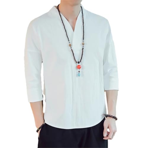 GaoLeAve Kimono im japanischen Stil für Herren, kurzes, halbärmeliges, atmungsaktives Baumwollhemd, japanische Sommer-Yukata-Feder-Strickjacke White L GaoLeAve Kimono im japanischen Stil für Herren, kurzes, halbärmeliges, atmungsaktives Baumwollhemd, japanische Sommer-Yukata-Feder-Strickjacke White L von GaoLeAve