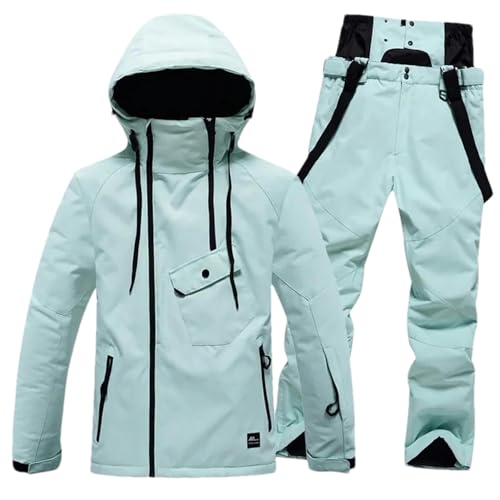 GaoLeAve Snowboarden Anzüge Männer Winter Ski Anzug Frauen Verdicken Winddicht Warme Schnee Jacke Hosen Wasserdichte Ski-Sets H217_e L von GaoLeAve