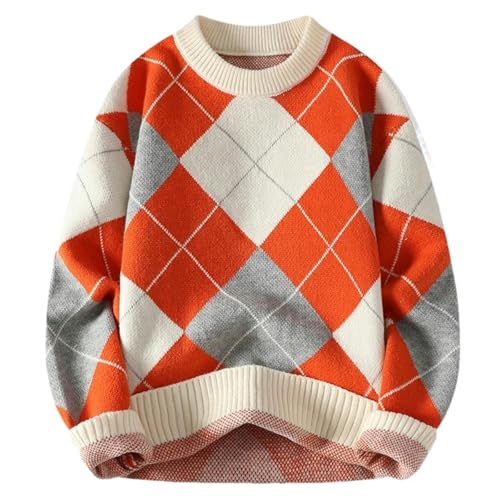 GaoLeAve Winter Argyle Pullover Männer Koreanische Streetwear Dicke Warme Herren Pullover Casual Männlichen Weihnachten Pullover C8865 Orange M GaoLeAve Winter Argyle Pullover Männer Koreanische Streetwear Dicke Warme Herren Pullover Casual Männlichen Weihnachten Pullover C8865 Orange M von GaoLeAve