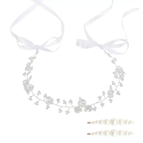 Gaodercha 1Pc Blume Kopfstück Stirnband weiße Perle Blume Stirnband und 2pcs Perle Haarnadeln Shell Blumen Haarband mit String Perlen Frau Haar Zubehör für Geburtstag Party Erstkommunion Hochzeit Gaodercha 1Pc Blume Kopfstück Stirnband weiße Perle Blume Stirnband und 2pcs Perle Haarnadeln Shell Blumen Haarband mit String Perlen Frau Haar Zubehör für Geburtstag Party Erstkommunion Hochzeit von Gaodercha