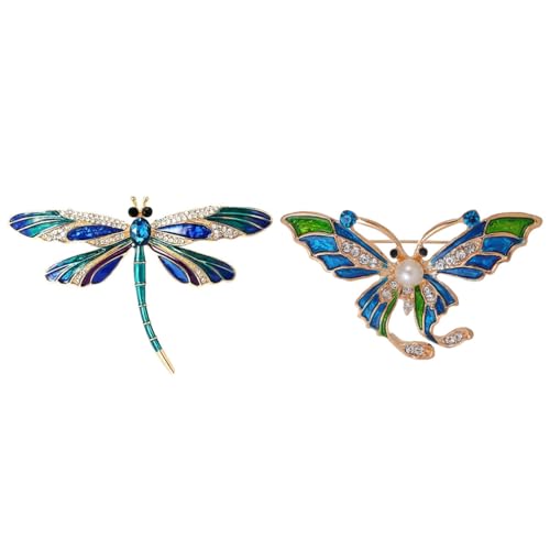 Gaodercha 2 Stile Blaue Brosche Strass Brosche Dragonfly Clip und Schmetterling Brosche Pin für Frauen Zinklegierung Dekorative Pin Frauen Kleidung Zubehör Gaodercha 2 Stile Blaue Brosche Strass Brosche Dragonfly Clip und Schmetterling Brosche Pin für Frauen Zinklegierung Dekorative Pin Frauen Kleidung Zubehör von Gaodercha