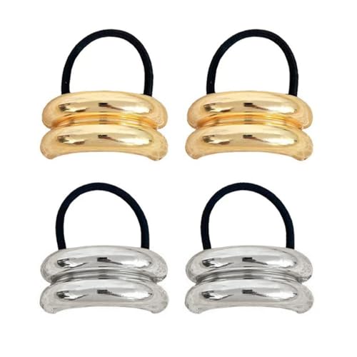 Gaodercha 4 Stück Metall Geometrische Elastische Haarkrawatten 2 Stile glänzende Doppelbogen Pferdeschwanz Haarkrawatte Elegante Haltbare Geometrische Design Haar-Accessoires für Frauen Gaodercha 4 Stück Metall Geometrische Elastische Haarkrawatten 2 Stile glänzende Doppelbogen Pferdeschwanz Haarkrawatte Elegante Haltbare Geometrische Design Haar-Accessoires für Frauen von Gaodercha