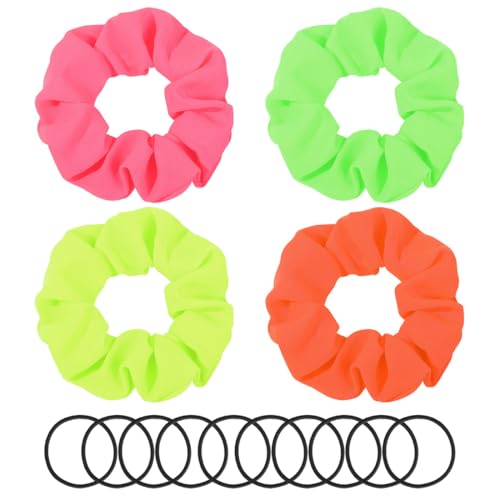 Gaodercha 4 Stück Neon Haar Scrunchies 80s 10pcs schwarz ohne Metall kleine elastische Haare Elastische Bänder Haar Regenbogen Haar Scrunchies Elastische Haarbänder Haarzubehör für Haarband Neon Party Gaodercha 4 Stück Neon Haar Scrunchies 80s 10pcs schwarz ohne Metall kleine elastische Haare Elastische Bänder Haar Regenbogen Haar Scrunchies Elastische Haarbänder Haarzubehör für Haarband Neon Party von Gaodercha