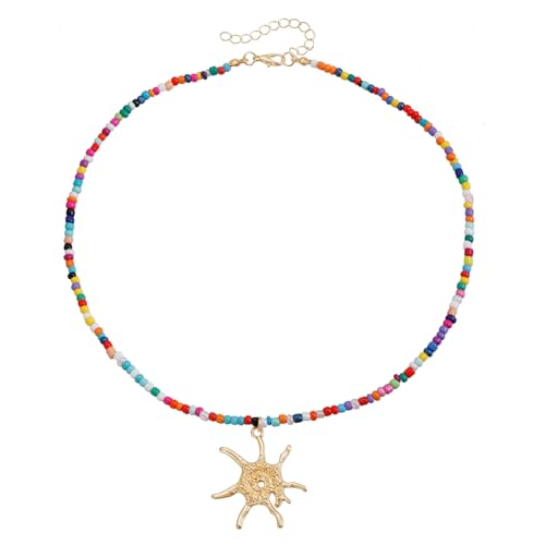 Gaodercha bunte Perlen Gold Halsketten Boho Sommer Perlen Halsketten bunte Reis Perlens Sechseck Seestern Anhänger Halskettes Legierung Schmuck für Frauen Sommer Zubehör Gaodercha bunte Perlen Gold Halsketten Boho Sommer Perlen Halsketten bunte Reis Perlens Sechseck Seestern Anhänger Halskettes Legierung Schmuck für Frauen Sommer Zubehör von Gaodercha