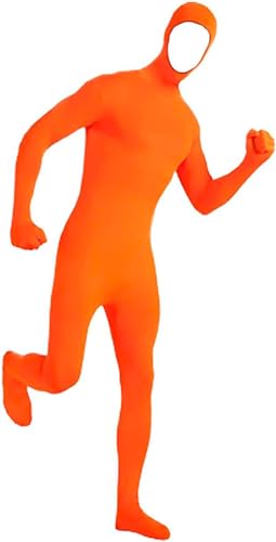 Gaoin Halloween-Bodys für Herren und Damen, offenes Gesicht, Spandex, Halloween-Kostüm, Orange/Abendrot im Zickzackmuster (Sunset Chevron), S Gaoin Halloween-Bodys für Herren und Damen, offenes Gesicht, Spandex, Halloween-Kostüm, Orange/Abendrot im Zickzackmuster (Sunset Chevron), S von Gaoin