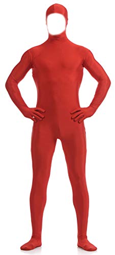 Gaoin Halloween-Bodys für Herren und Damen, offenes Gesicht, Spandex, Halloween-Kostüm, Rot/Ausflug, einfarbig (Getaway Solids), S Gaoin Halloween-Bodys für Herren und Damen, offenes Gesicht, Spandex, Halloween-Kostüm, Rot/Ausflug, einfarbig (Getaway Solids), S von Gaoin