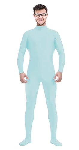 Gaoin Zentai Einteiler für Herren und Damen, Stretch, Spandex, Kostüm, Hell, blau, Large Gaoin Zentai Einteiler für Herren und Damen, Stretch, Spandex, Kostüm, Hell, blau, Large von Gaoin
