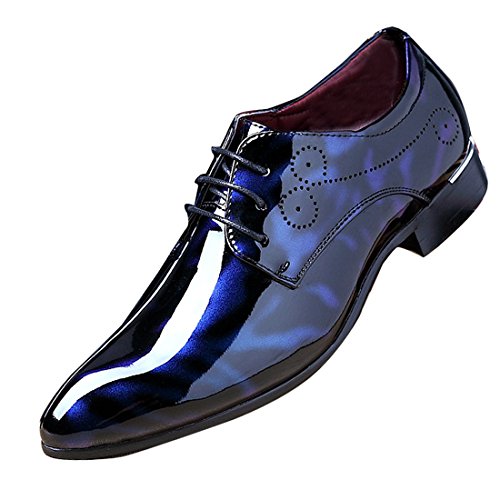 Herrenmode Floral Patent Derby Schuhe Lace Up Formal Business Schuhe Pointed Toe Shiny Flat Faux Leder Dress Schuhe Herrenmode Floral Patent Derby Schuhe Lace Up Formal Business Schuhe Pointed Toe Shiny Flat Faux Leder Dress Schuhe von Gaorui