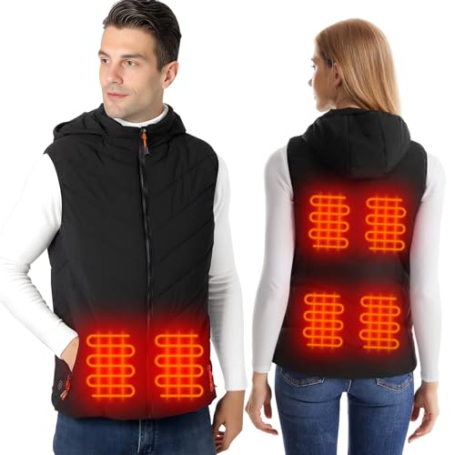 GarBull Beheizte Weste Damen Herren, Universal USB Wiederaufladbare Power Heizweste (ohne Batterie) Beheizte Jacke Beheizte Weste, 3 Temperaturstufen, 11 Heizzonen, geeignet für Outdoor-Aktivitäten von GarBull