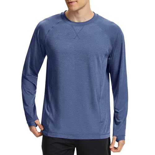 GarBull Herren UPF 100+ Rashguard UV Shirt Langarmshirt UV Schutz Shirts,UV Sonnenschutz Atmungsaktiv Langarm Outdoor Angeln Laufen Wandern Funktionsshirt von GarBull
