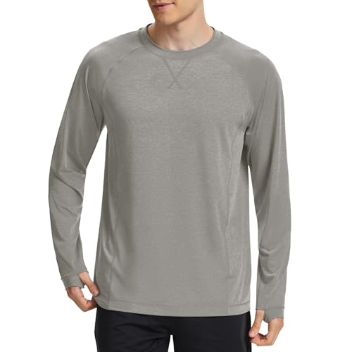 GarBull Herren UPF 100+ Rashguard UV Shirt Langarmshirt UV Schutz Shirts,UV Sonnenschutz Atmungsaktiv Langarm Outdoor Angeln Laufen Wandern Funktionsshirt von GarBull