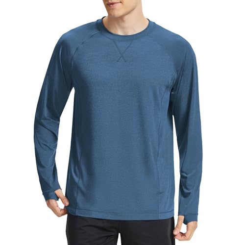 GarBull Herren UPF 100+ Rashguard UV Shirt Langarmshirt UV Schutz Shirts,UV Sonnenschutz Atmungsaktiv Langarm Outdoor Angeln Laufen Wandern Funktionsshirt von GarBull