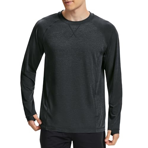 GarBull Herren UPF 100+ Rashguard UV Shirt Langarmshirt UV Schutz Shirts,UV Sonnenschutz Atmungsaktiv Langarm Outdoor Angeln Laufen Wandern Funktionsshirt von GarBull